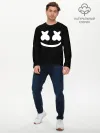Мужской лонгслив базовый / Marshmello black