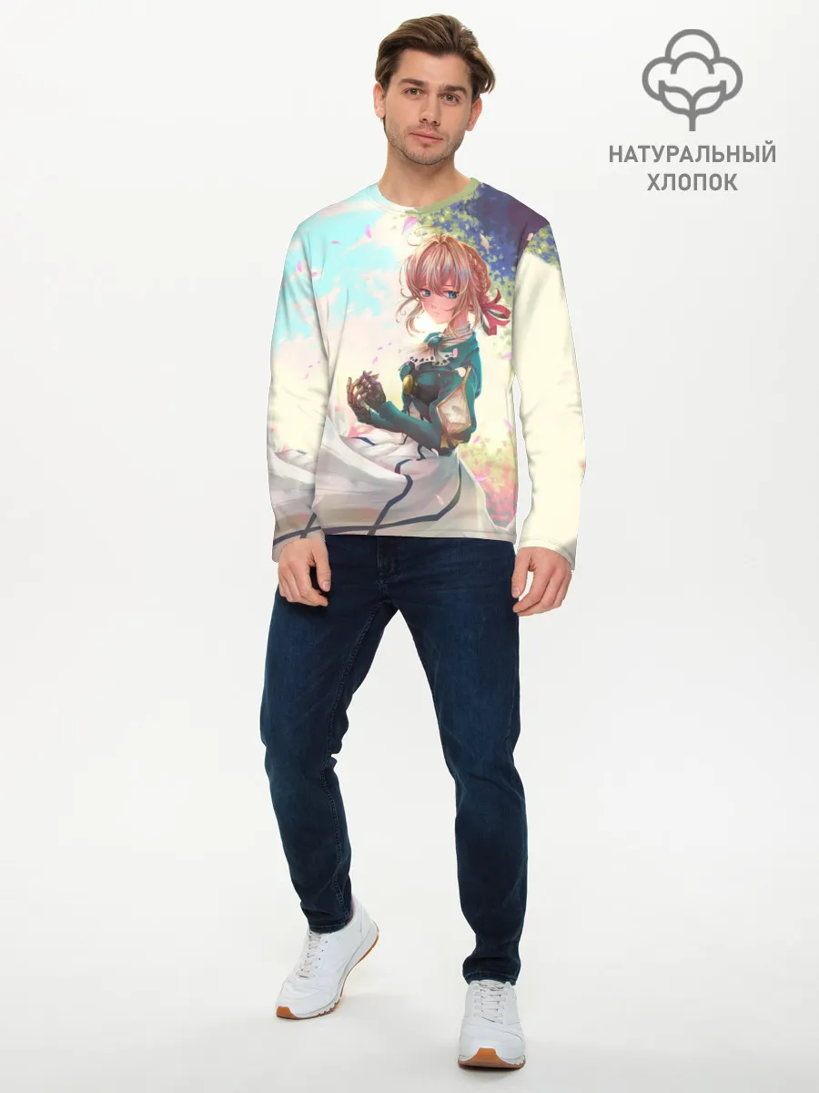 Мужской лонгслив базовый / Violet Evergarden_8