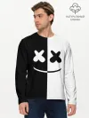 Мужской лонгслив базовый / MARSHMELLO BLACK & WHITE
