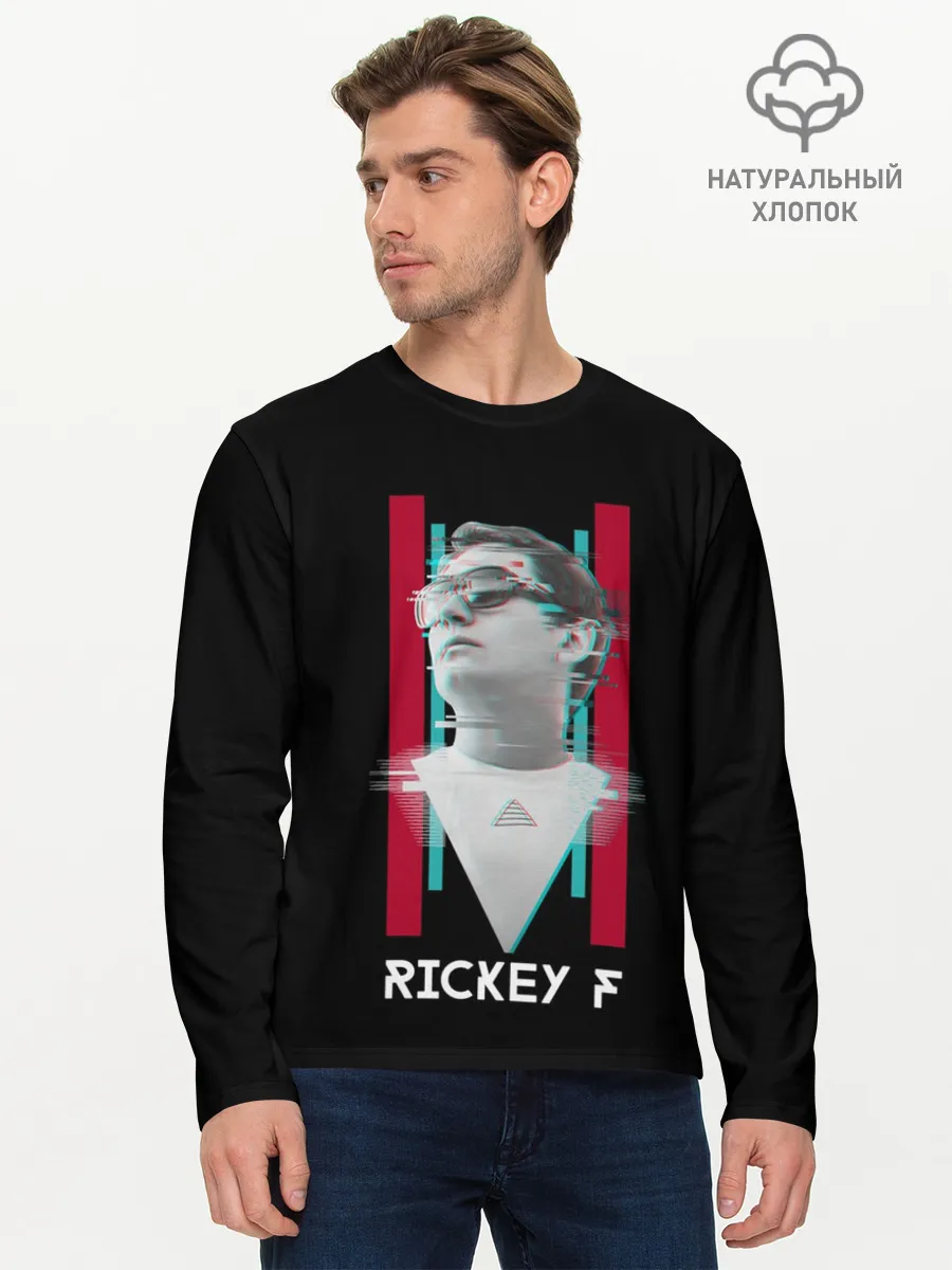 Мужской лонгслив базовый / Rickey F Glitch