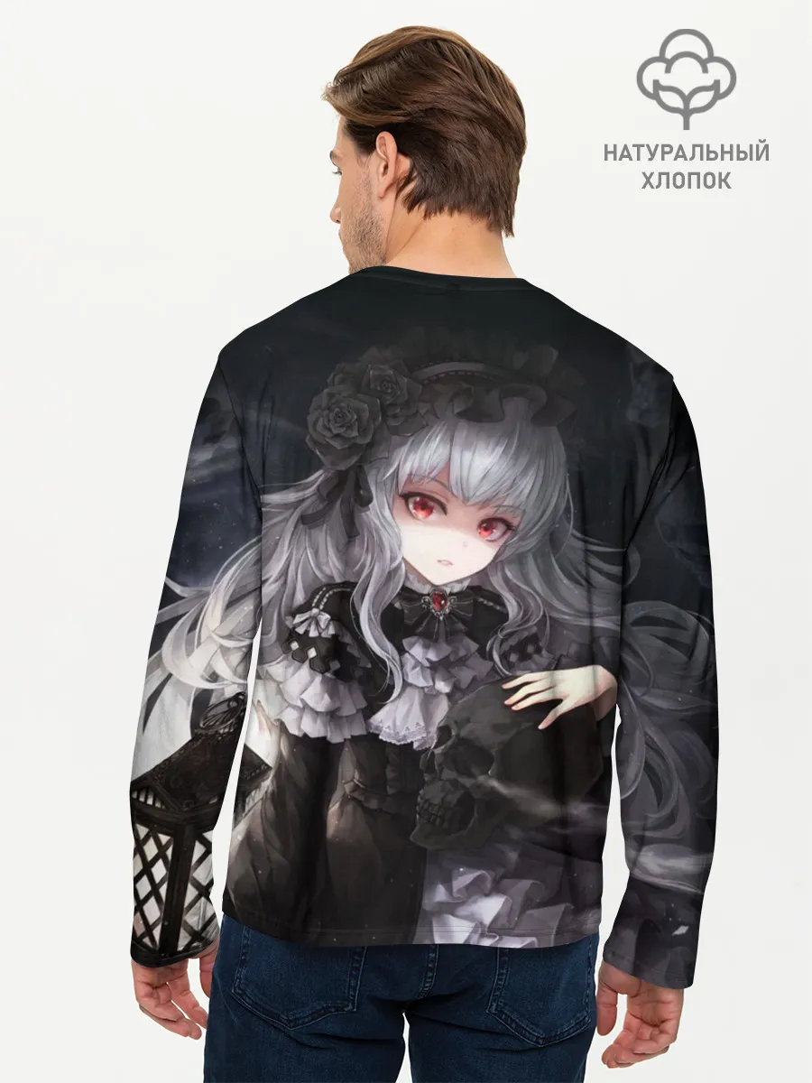 Мужской лонгслив базовый / Темная Хатсуне Мику