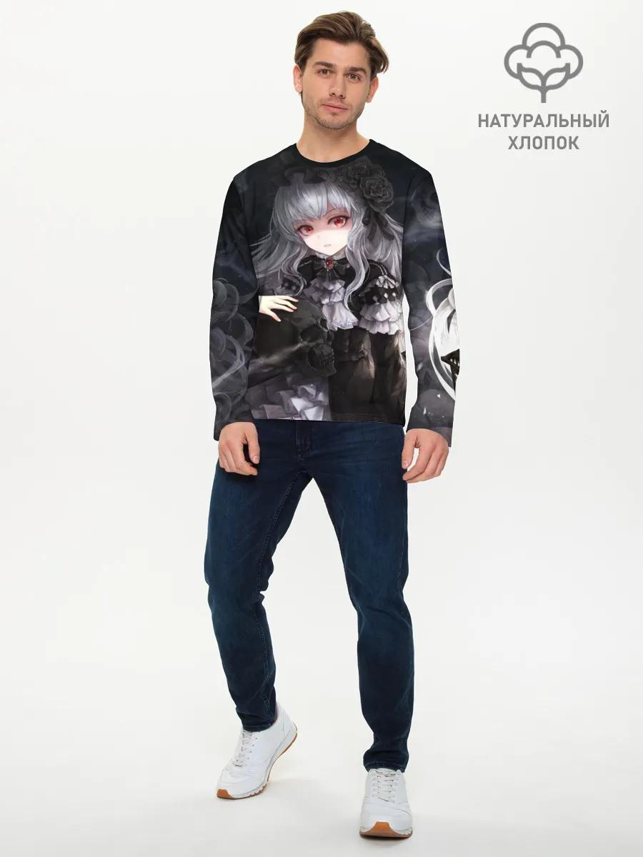 Мужской лонгслив базовый / Темная Хатсуне Мику