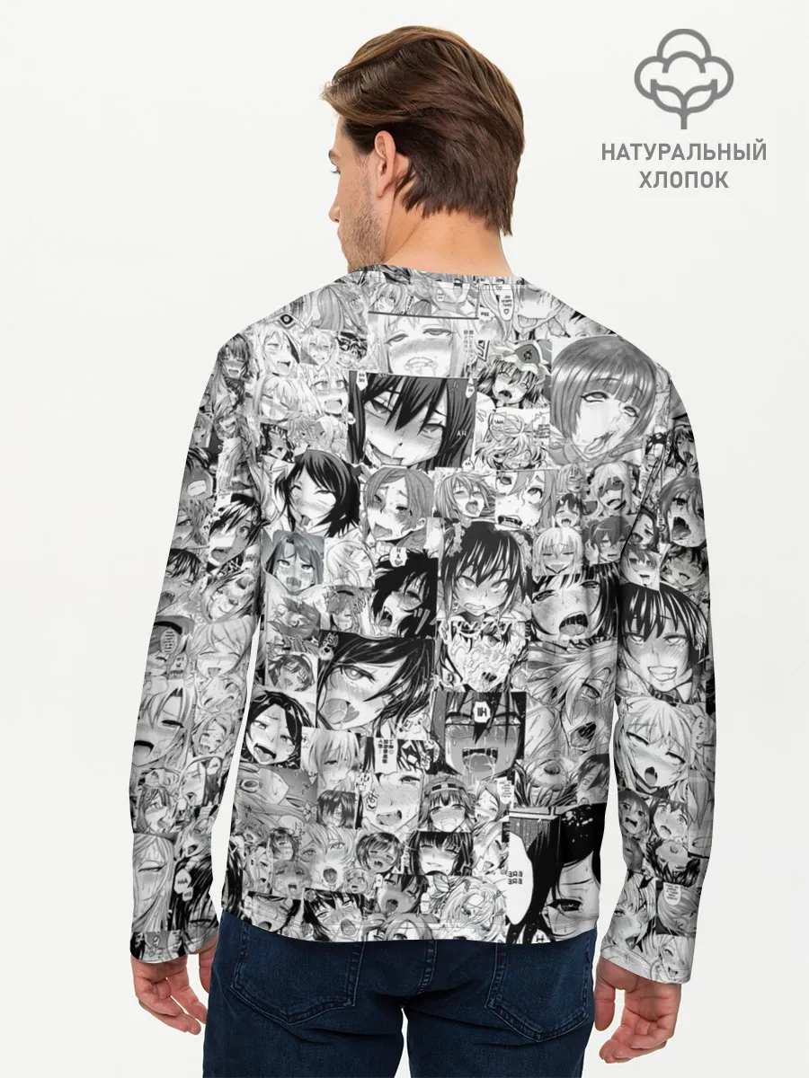 Мужской лонгслив базовый / АХЕГАО ЛИЦА | AHEGAO FACES