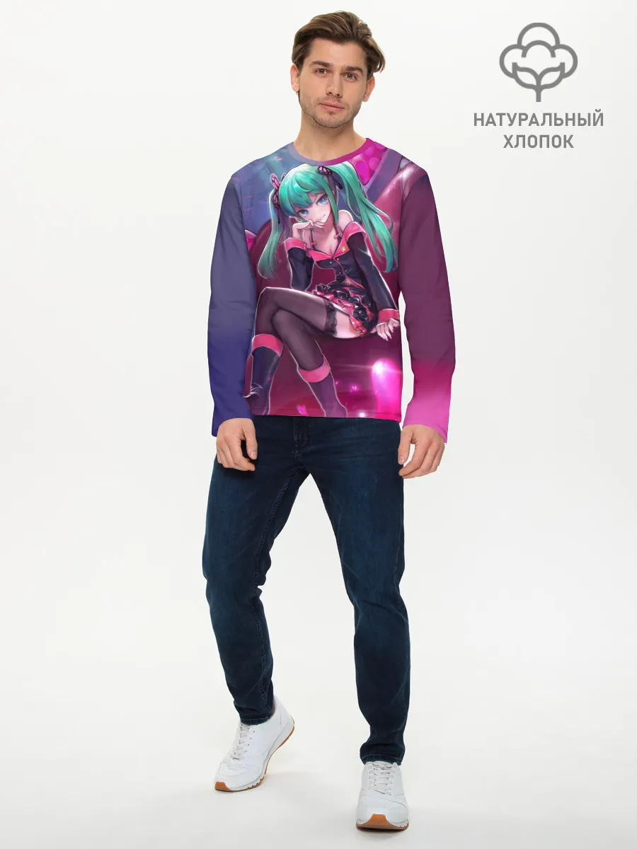 Мужской лонгслив базовый / Хатсуне Мику