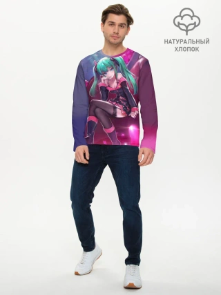 Мужской лонгслив базовый / Хатсуне Мику