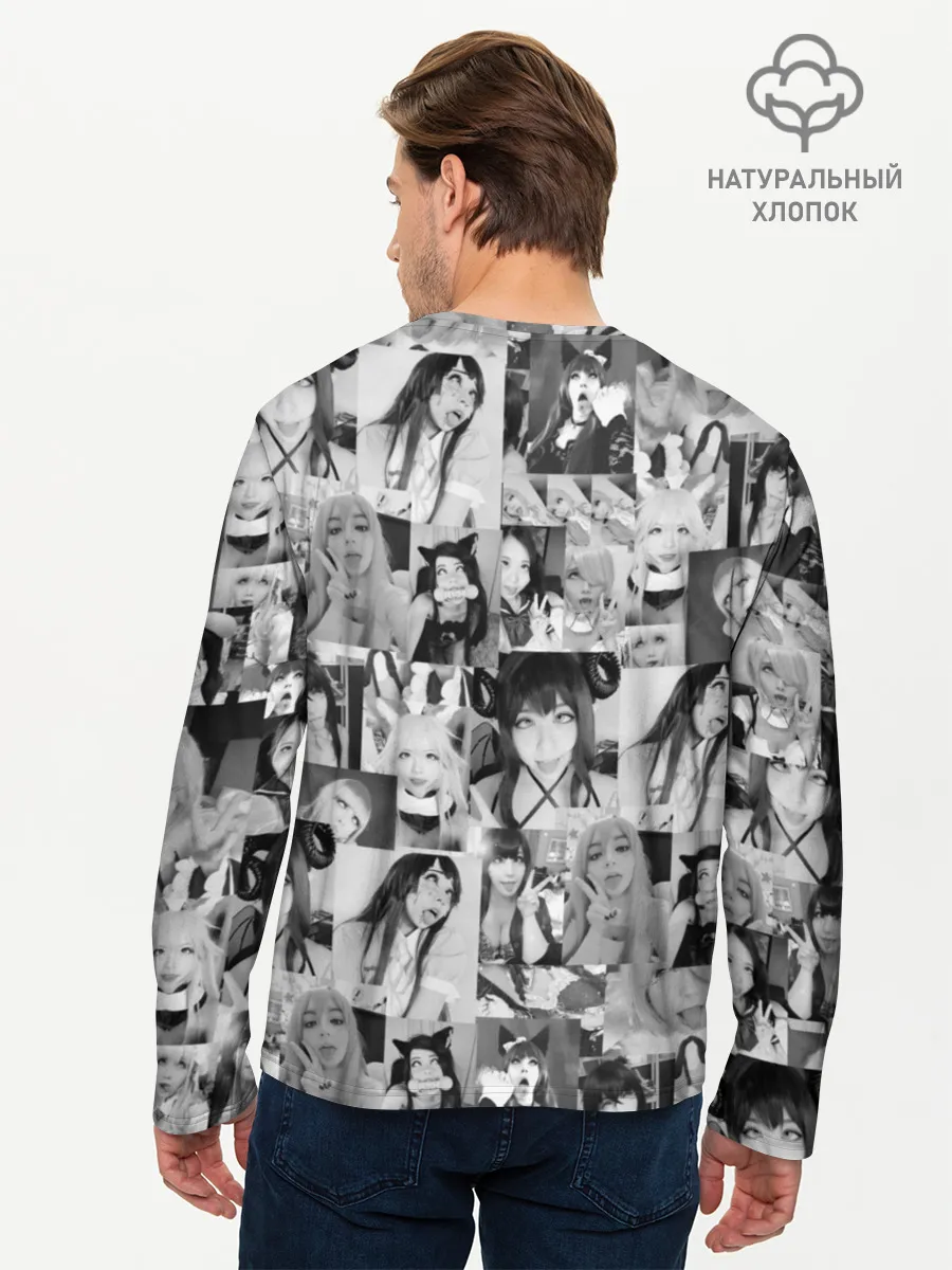 Мужской лонгслив базовый / REAL AHEGAO - фото Ахегао