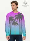 Мужской лонгслив базовый / Пальмы 80s