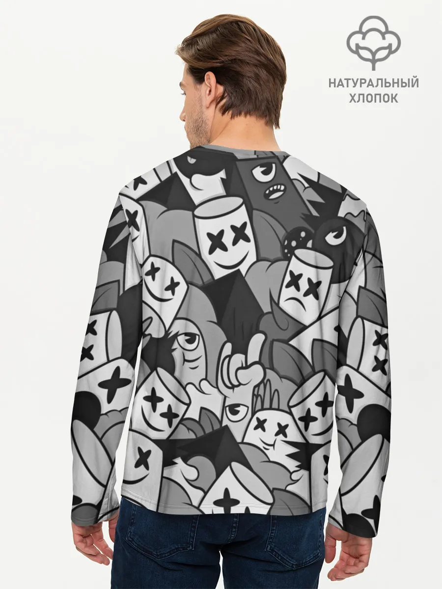 Мужской лонгслив базовый / Marshmello