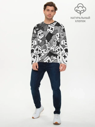 Мужской лонгслив базовый / Marshmello