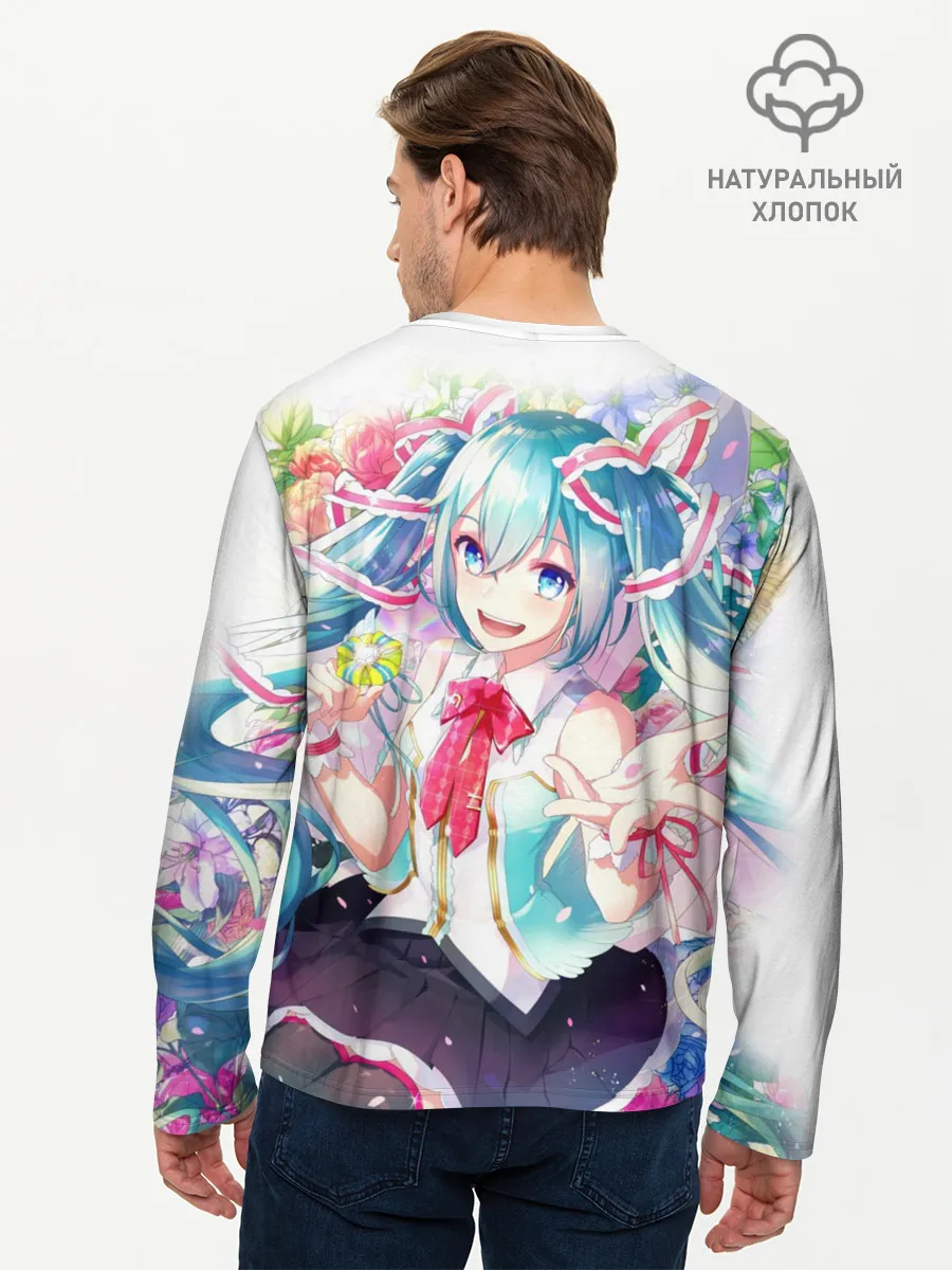 Мужской лонгслив базовый / Благородная Хатсуне Мику