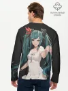 Мужской лонгслив базовый / Хацуне Мику с протянутой рукой