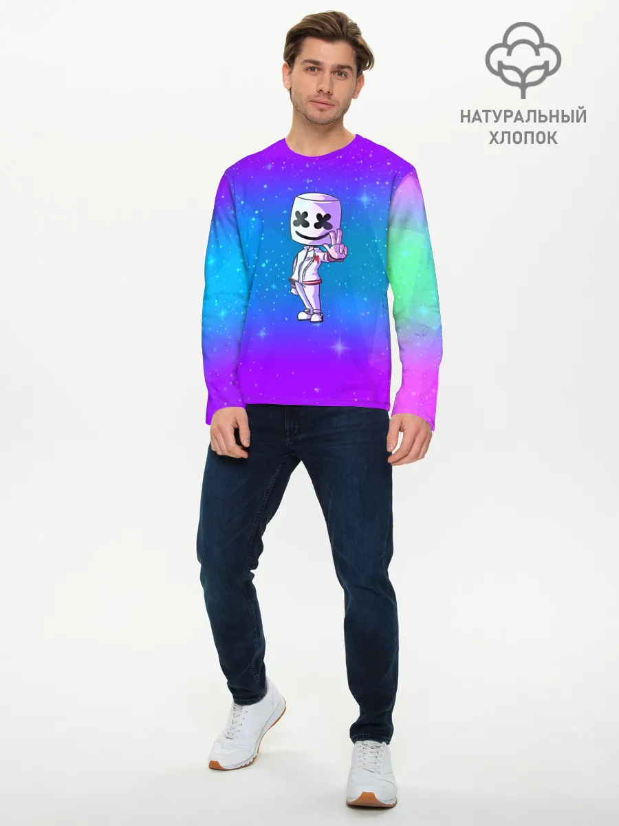 Мужской лонгслив базовый / Marshmello