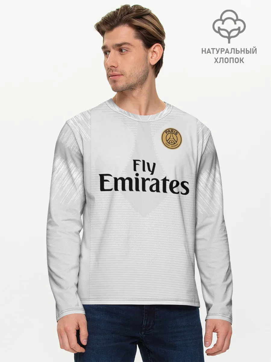 Мужской лонгслив базовый / Mbappe away 18-19