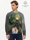 Мужской лонгслив базовый / Code Geass art gray