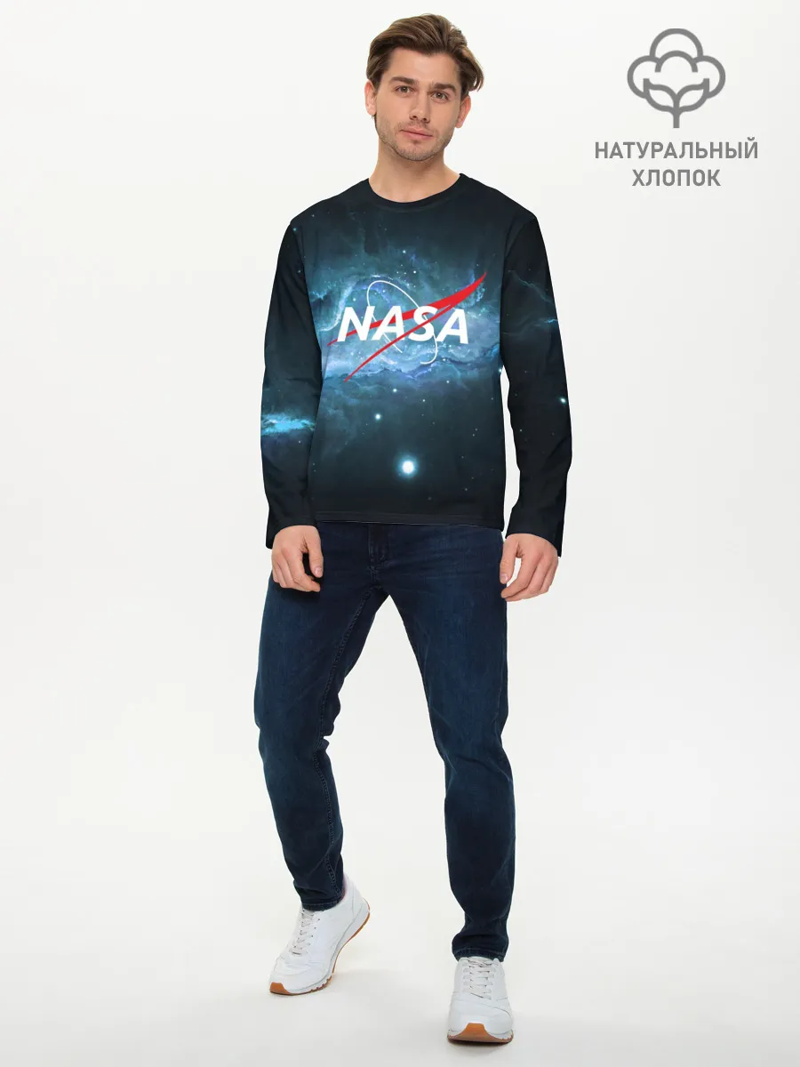 Мужской лонгслив базовый / NASA