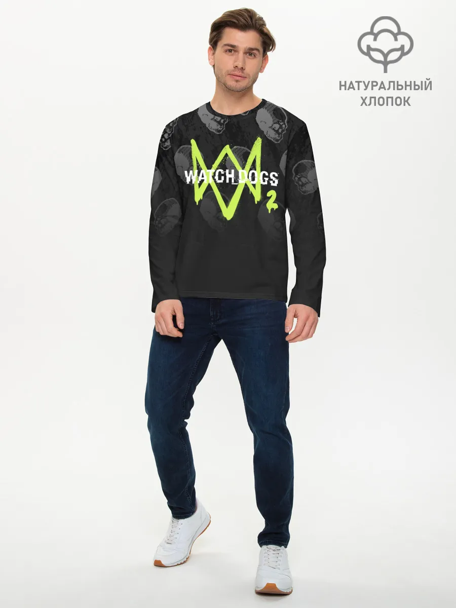 Мужской лонгслив базовый / WATCH DOGS 2