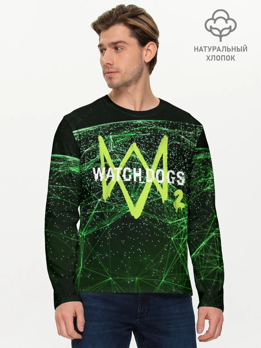 Мужской лонгслив базовый / WATCH DOGS 2