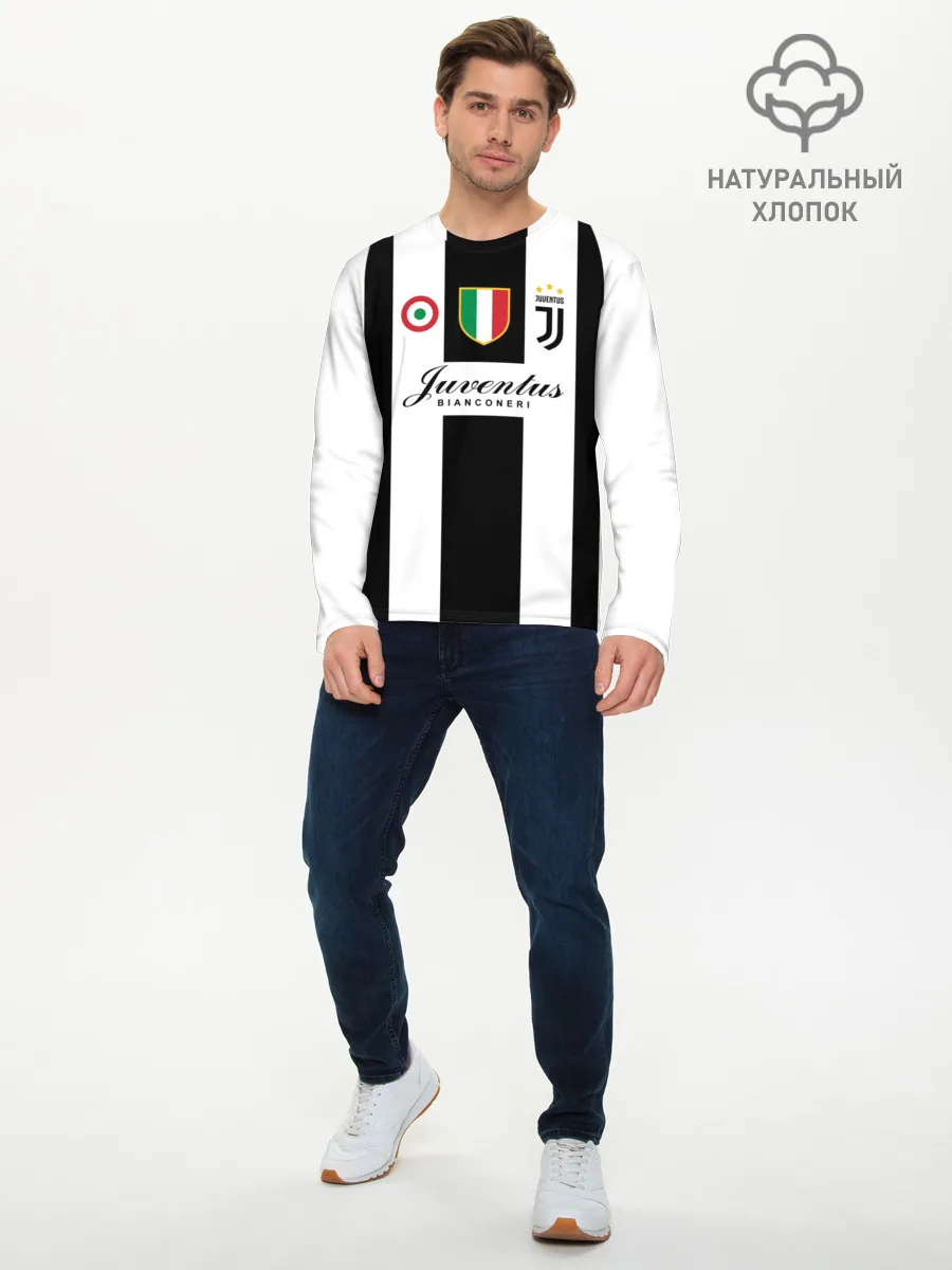 Мужской лонгслив базовый / JUVENTUS BIANCONERI
