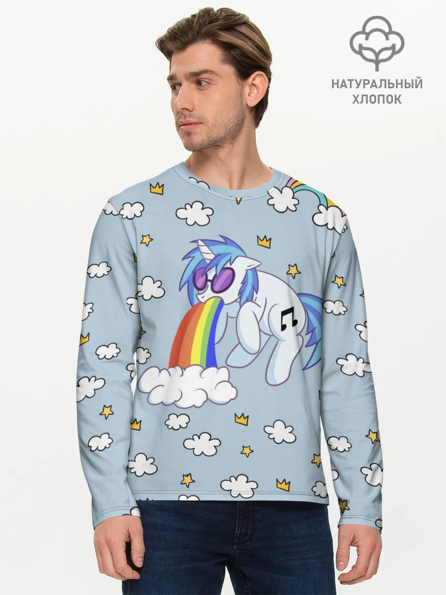 Мужской лонгслив базовый / Винил Скрэтч