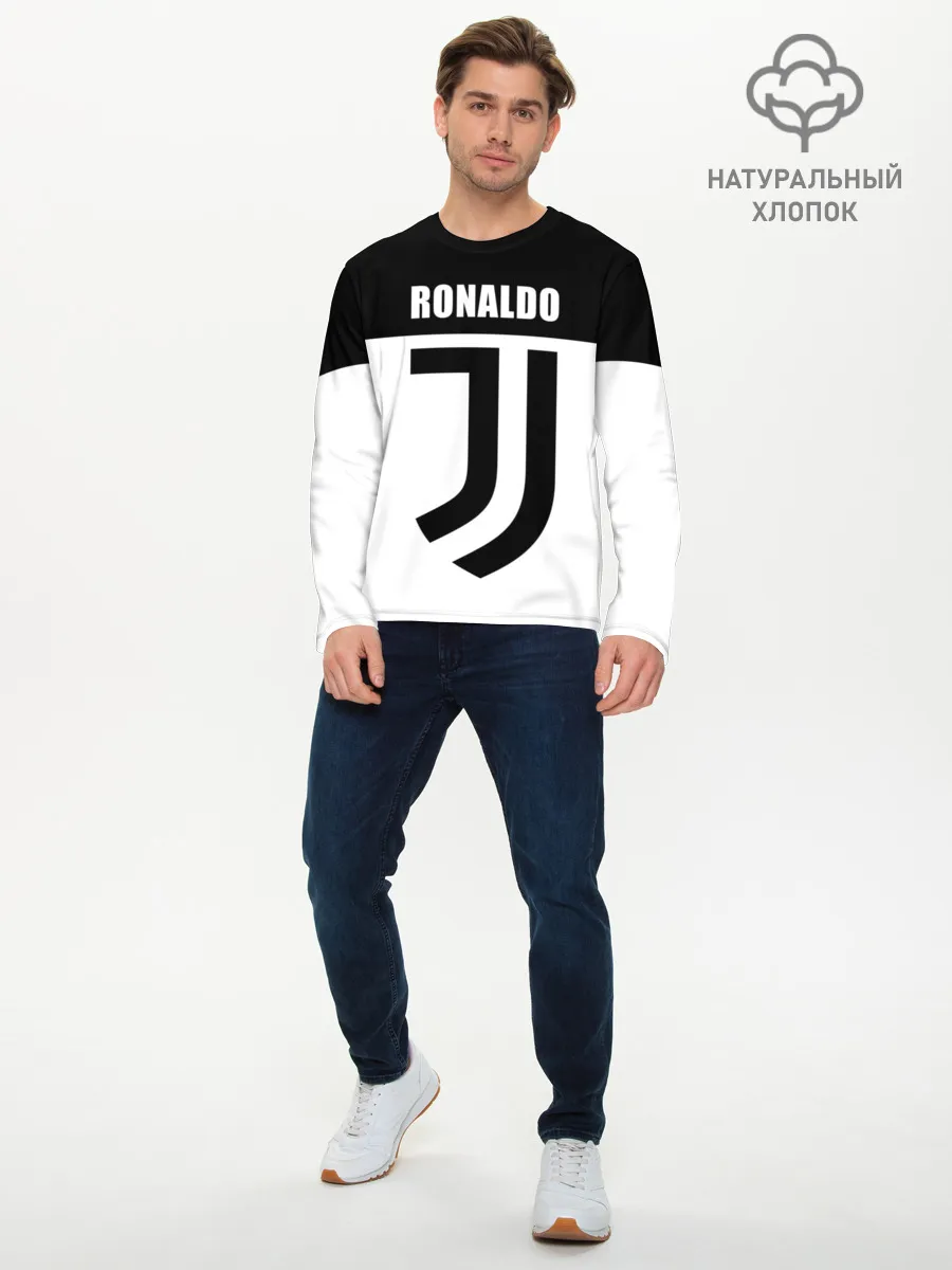 Мужской лонгслив базовый / Ronaldo Juventus