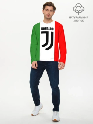 Мужской лонгслив базовый / Ronaldo Juventus Italy
