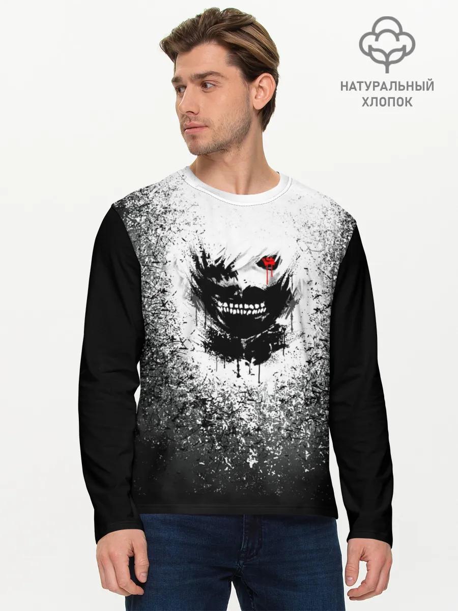 Мужской лонгслив базовый / Токийский гуль