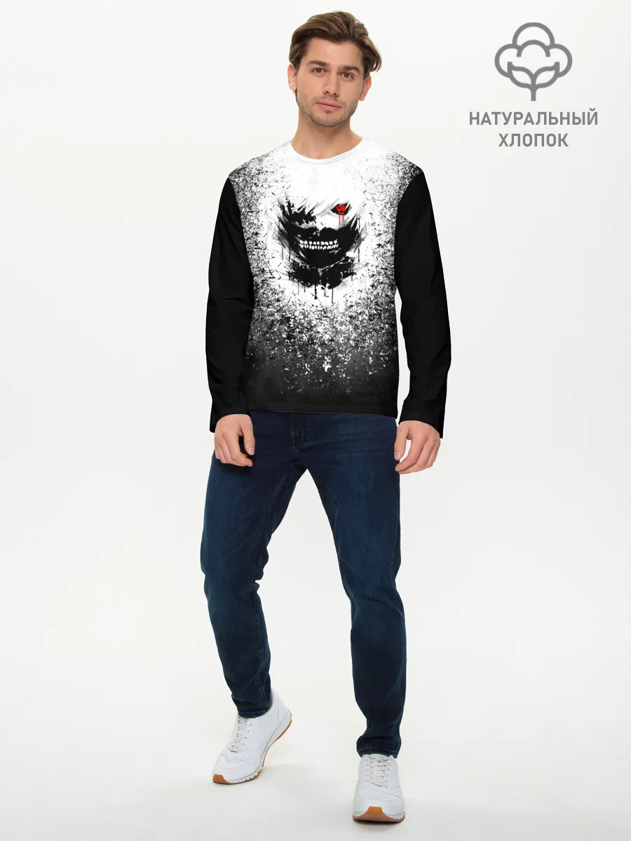 Мужской лонгслив базовый / Токийский гуль