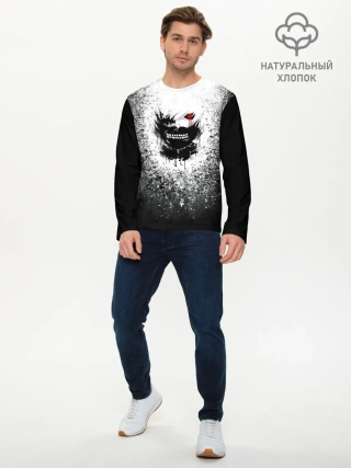 Мужской лонгслив базовый / Токийский гуль