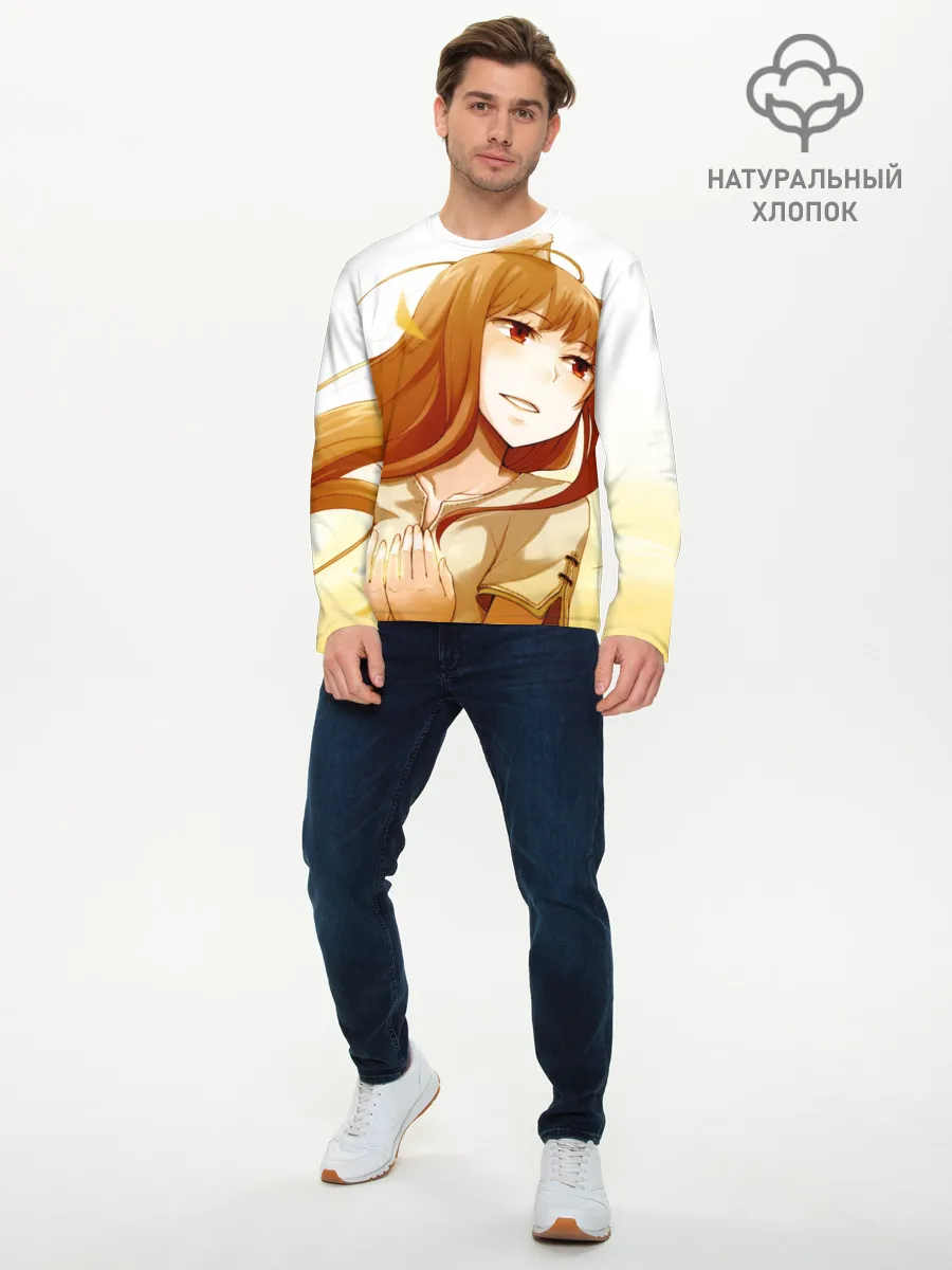 Мужской лонгслив базовый / Волчица и пряности Холо