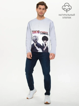 Мужской лонгслив базовый / Токийский гуль