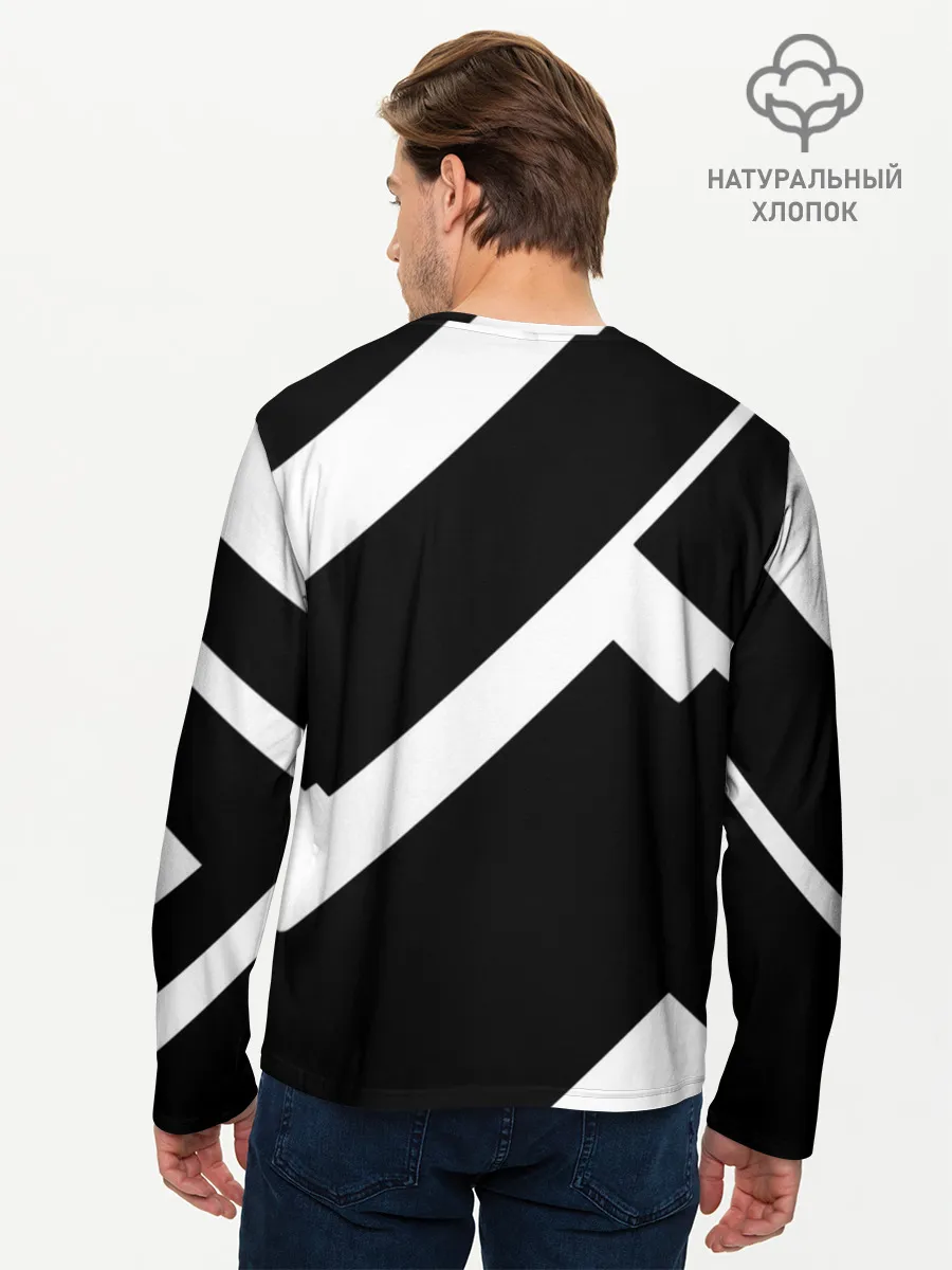 Мужской лонгслив базовый / Geometry