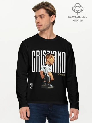 Мужской лонгслив базовый / Cristiano Ronaldo. Juventus