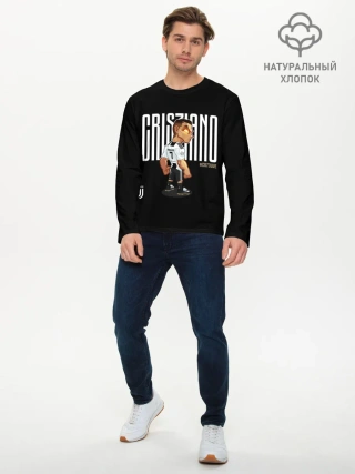 Мужской лонгслив базовый / Cristiano Ronaldo. Juventus