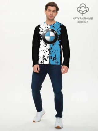 Мужской лонгслив базовый / BMW sign