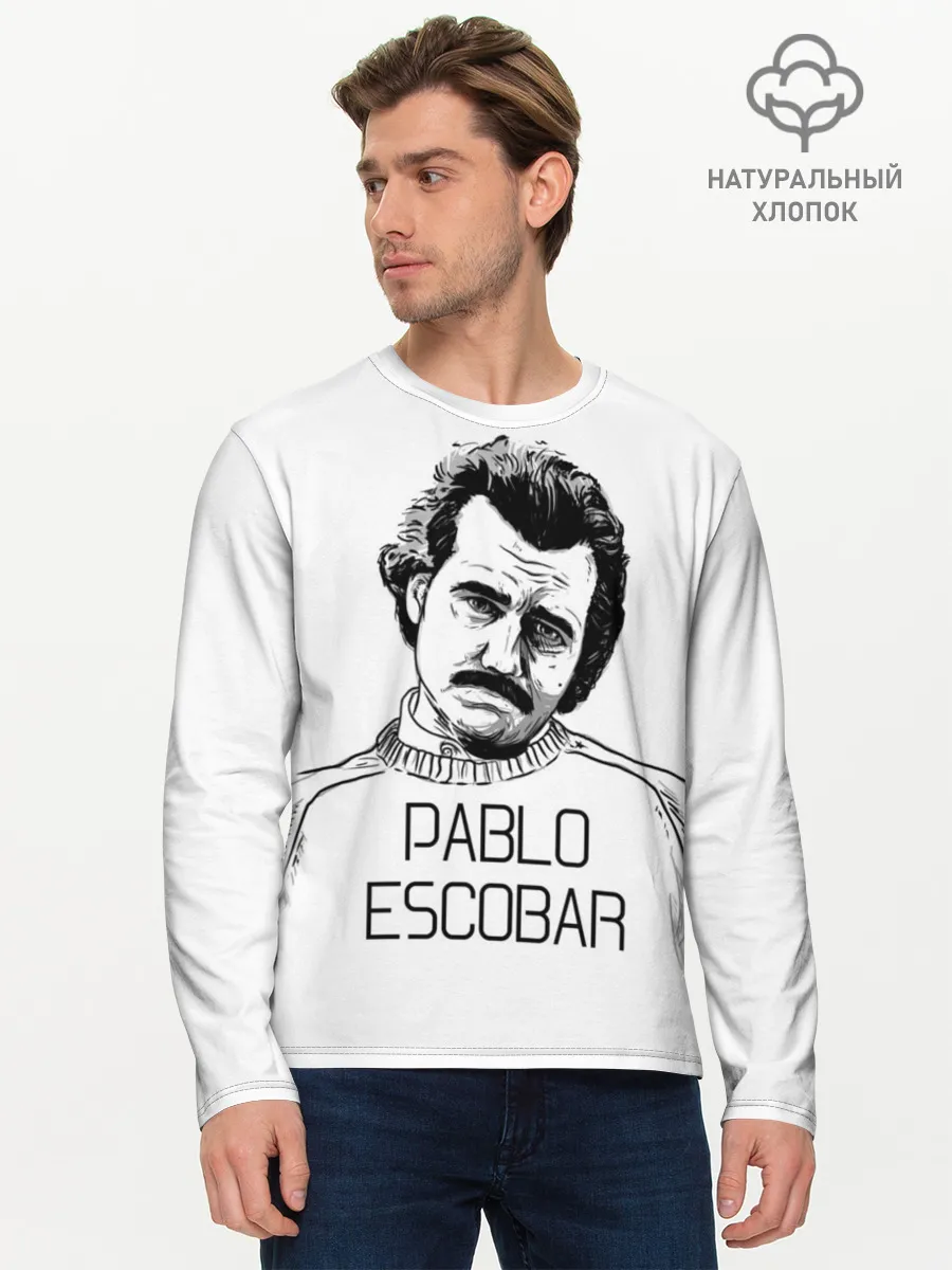 Мужской лонгслив базовый / Pablo Escobar