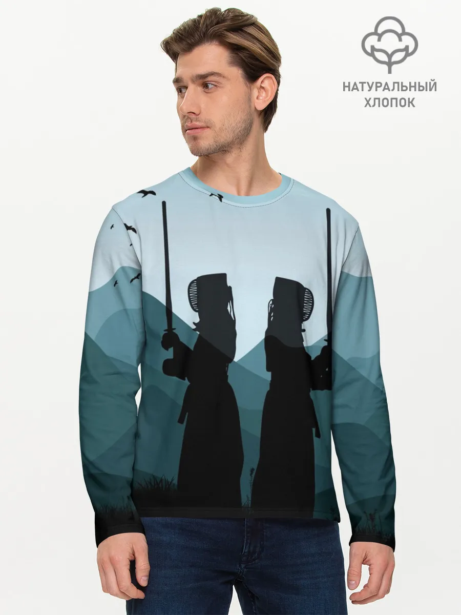 Мужской лонгслив базовый / Тренировка кендо