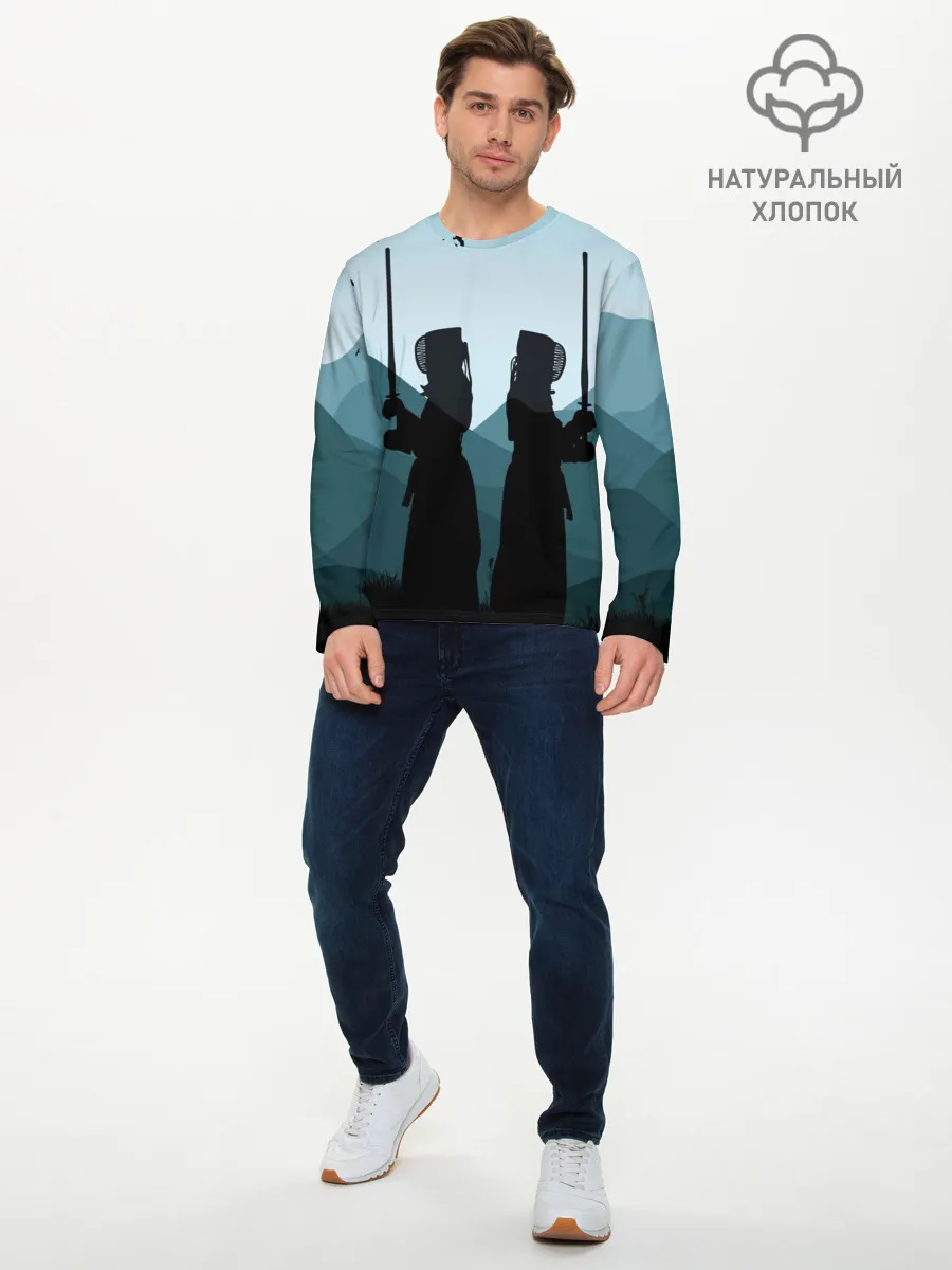 Мужской лонгслив базовый / Тренировка кендо