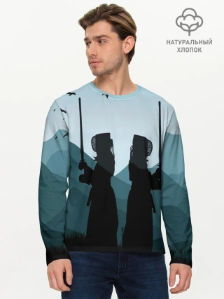 Мужской лонгслив базовый / Тренировка кендо