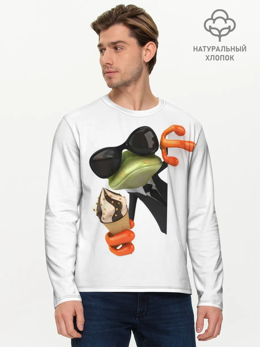 Мужской лонгслив базовый / АГЕНТ ЛЕГУШАЧ | AGENT FROG