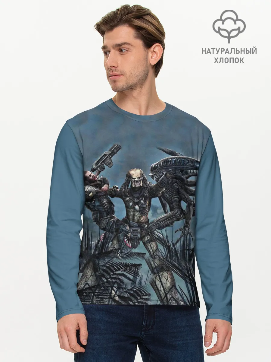 Мужской лонгслив базовый / Фильм Хищник