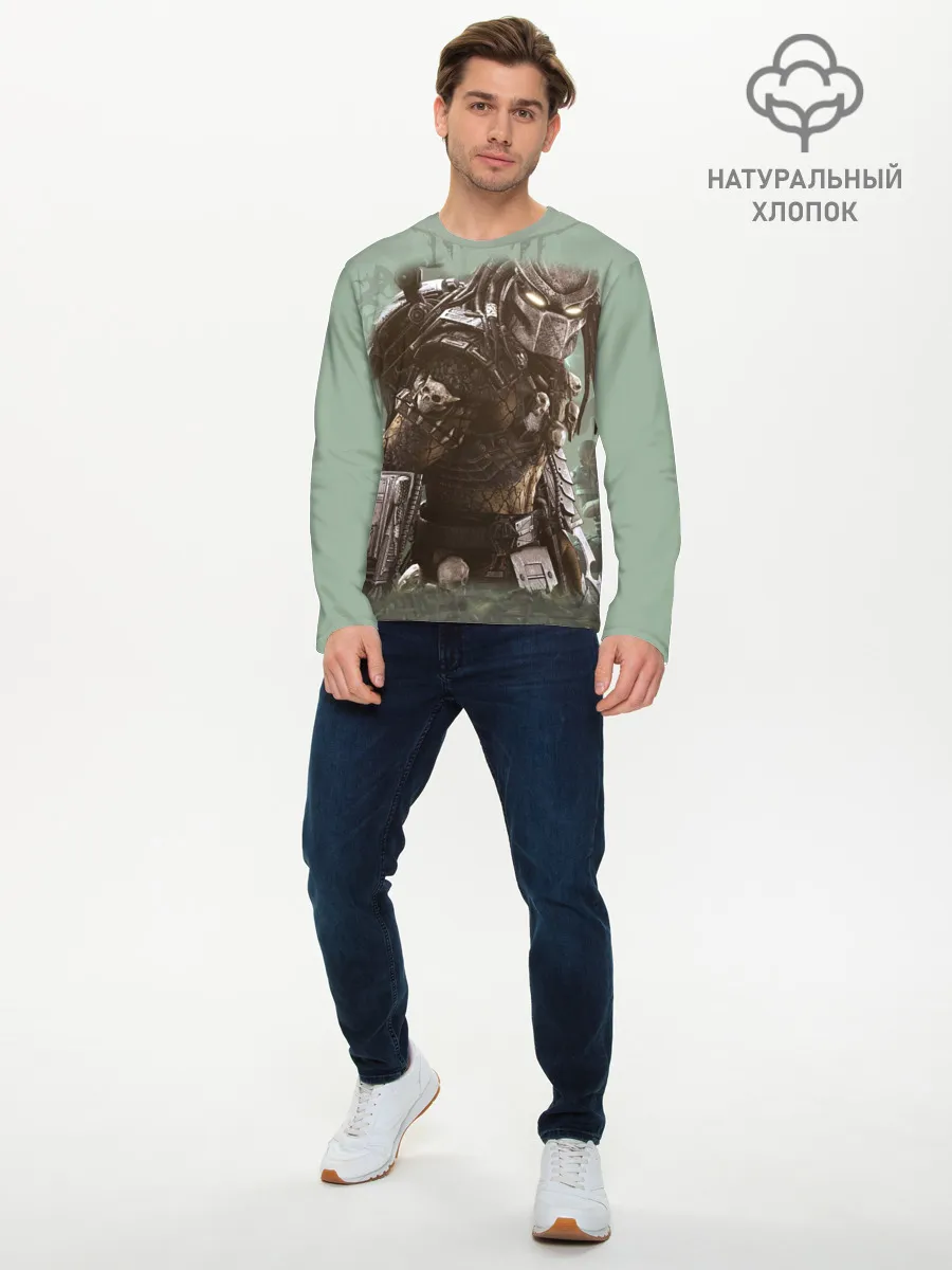Мужской лонгслив базовый / Хищник