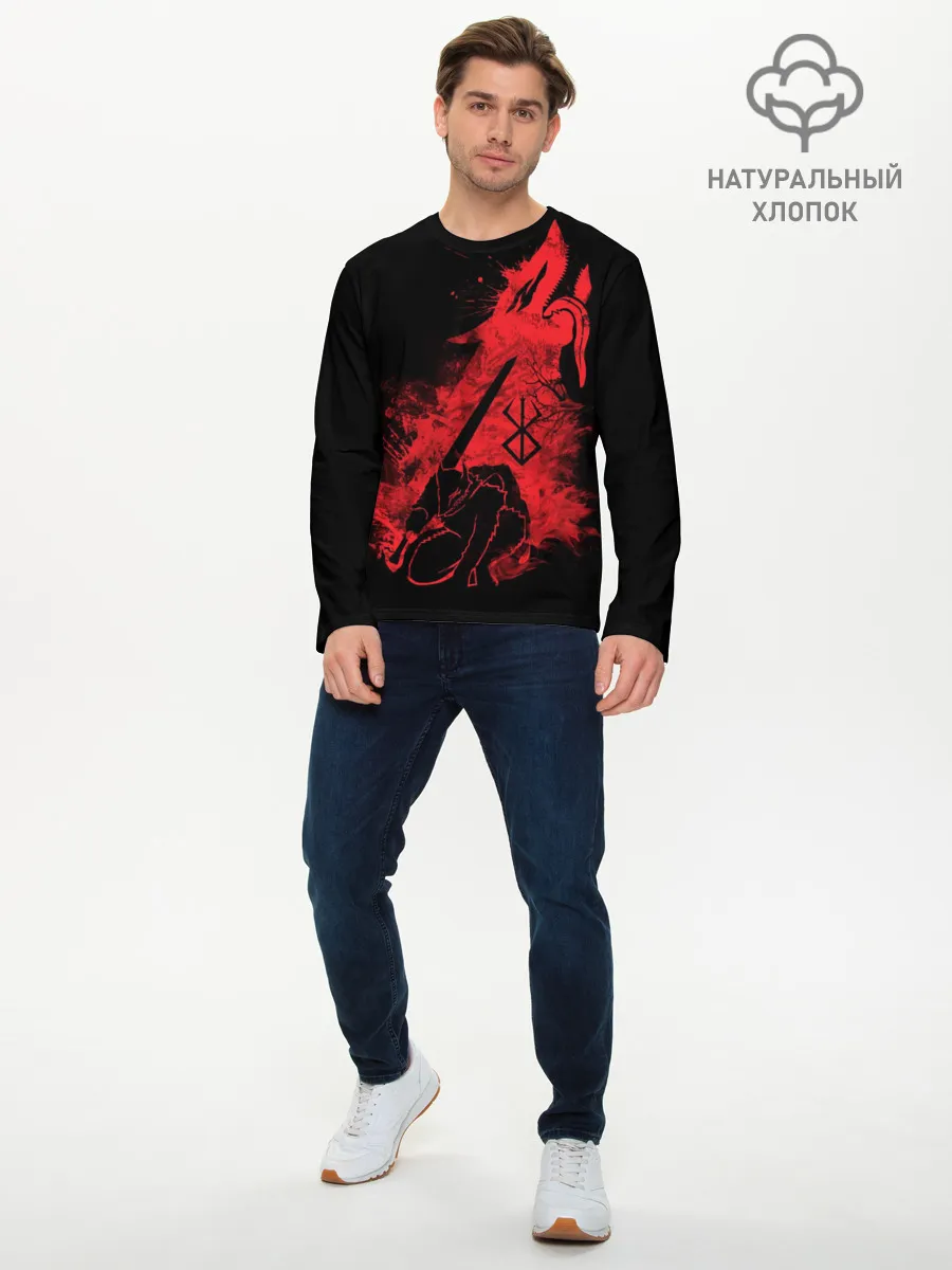 Мужской лонгслив базовый / BERSERK elements red