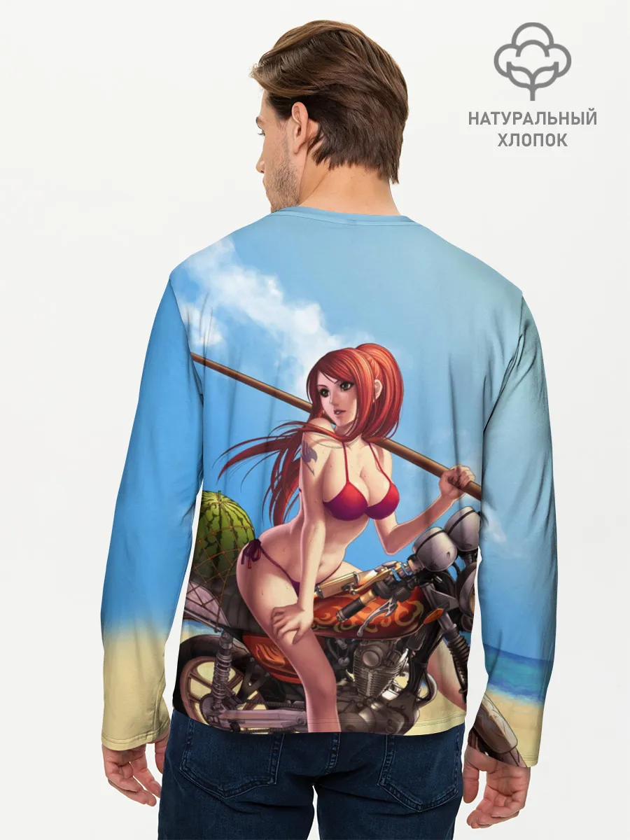 Мужской лонгслив базовый / Манга Хвост Феи