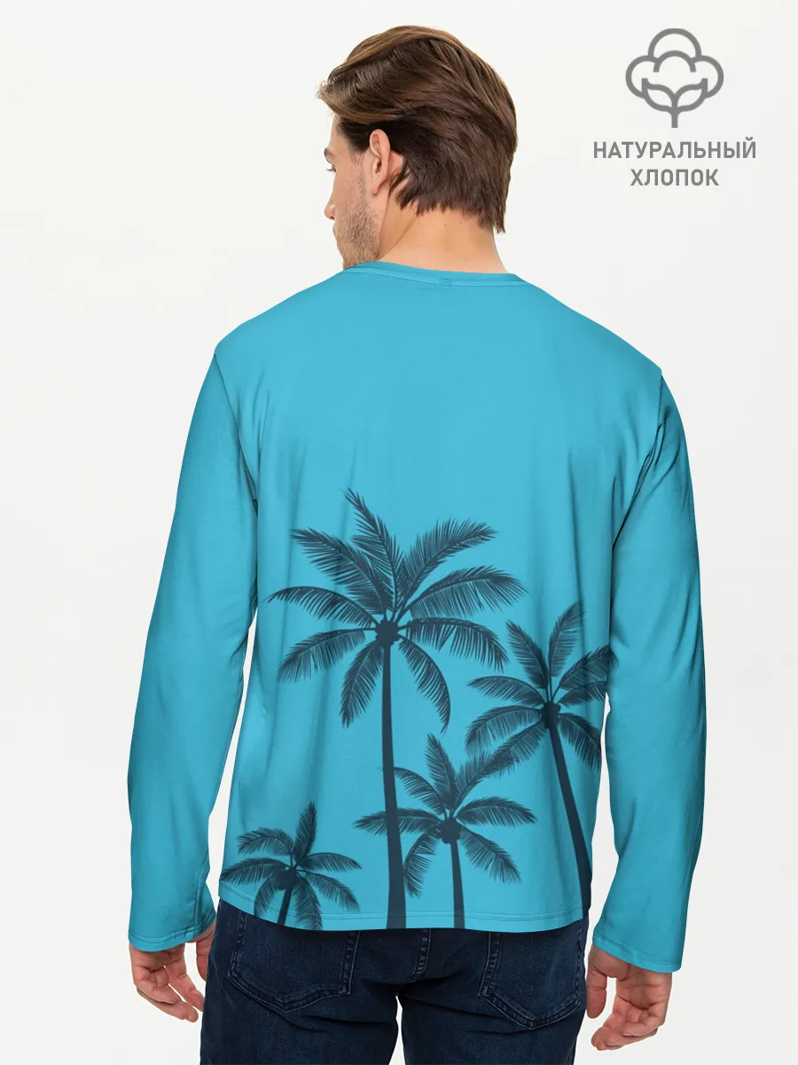 Мужской лонгслив базовый / Good vibes only