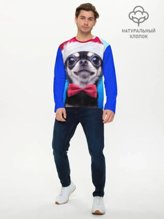 Мужской лонгслив базовый / рождество