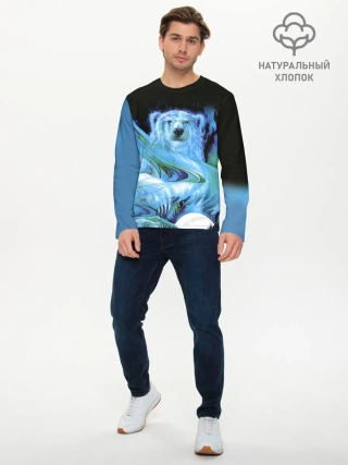 Мужской лонгслив базовый / Мишка на Севере