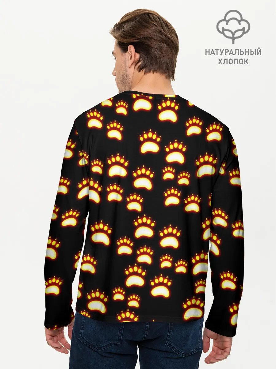 Мужской лонгслив базовый / Сила удара медведя