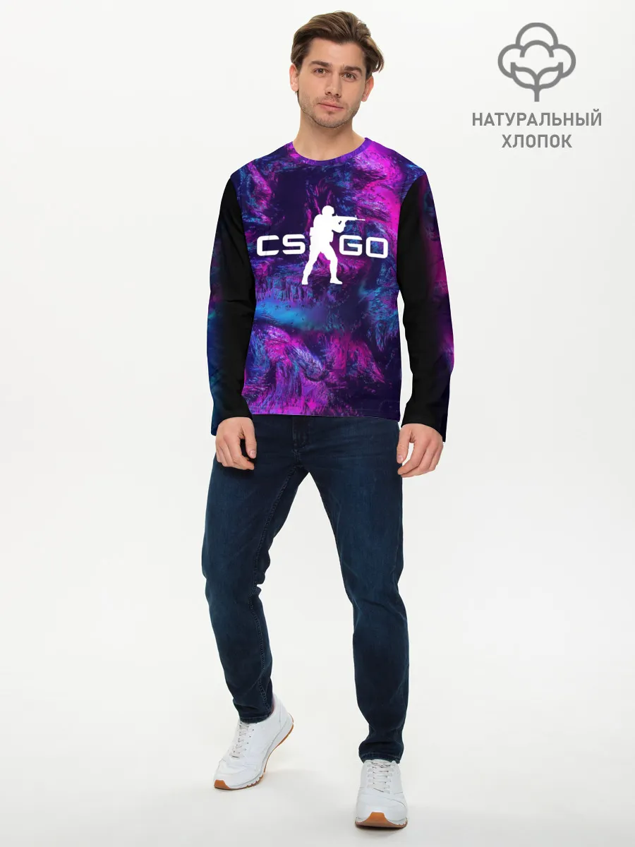 Мужской лонгслив базовый / CS GO HYPER BEAST LANDSCAPE