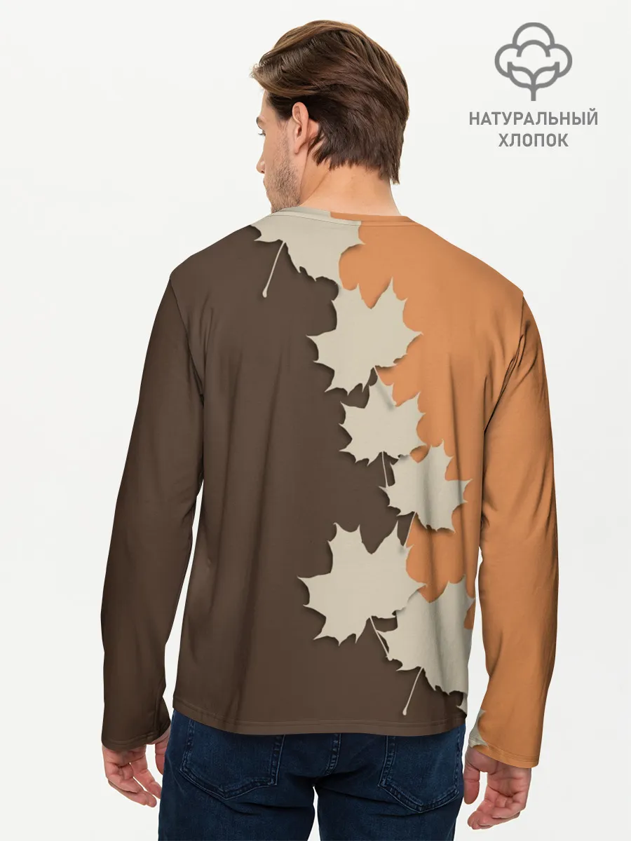 Мужской лонгслив базовый / ОСЕННИЕ ЛИСТЬЯ