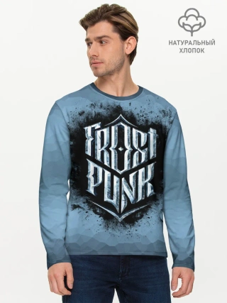Мужской лонгслив базовый / Frostpunk Logo